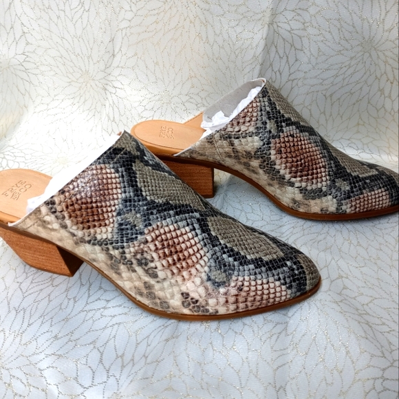 Frye & co snake print mules - Picture 1 of 4